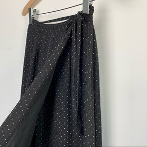 Calvin Klein 100% Silk Maxi Wrap Skirt
